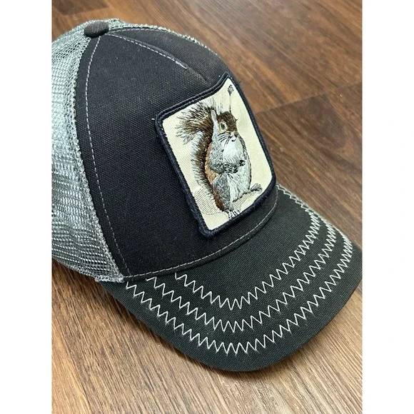 Vintage Goorin Bros Squirrel Master Nuts Trucker SnapBack Hat Adjustable